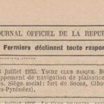 La publication au Journal Officiel en 1935