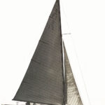 L'aile VI sur lequel Virginie Heriot régatait entre Donostia et notre baie, lors des régates internationales